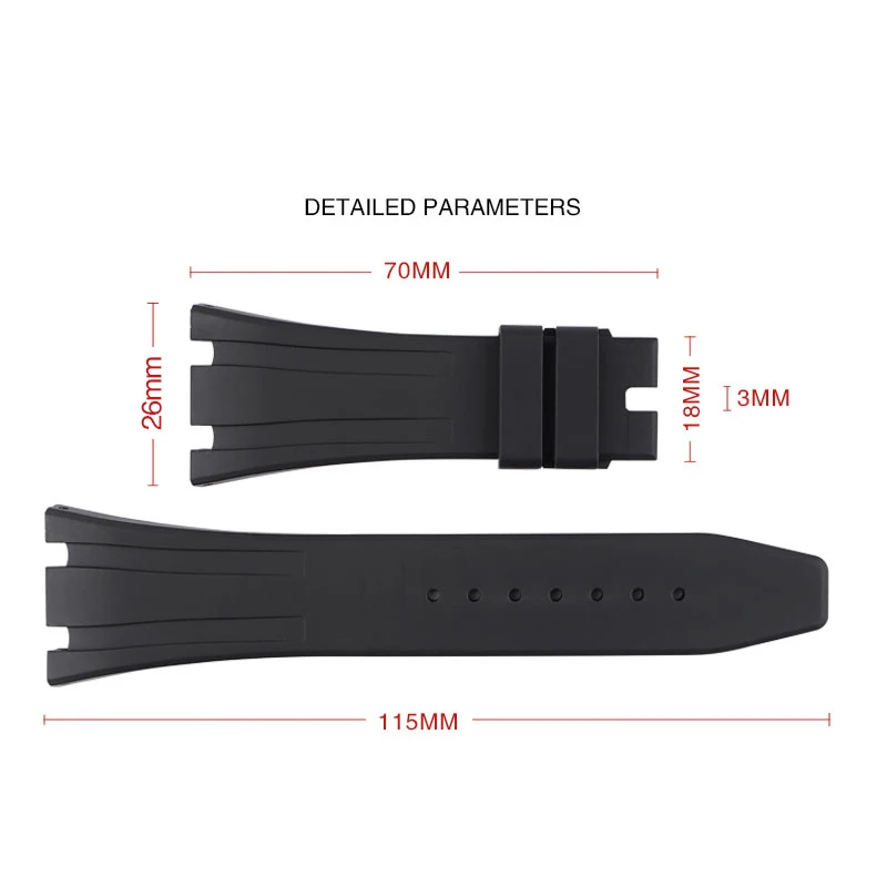 Yunse Camo Print Silicone TPU Luxury Royal Watch Band Oak 26mm Waterproof Rubber Watch Strap for AP Replacement Strap