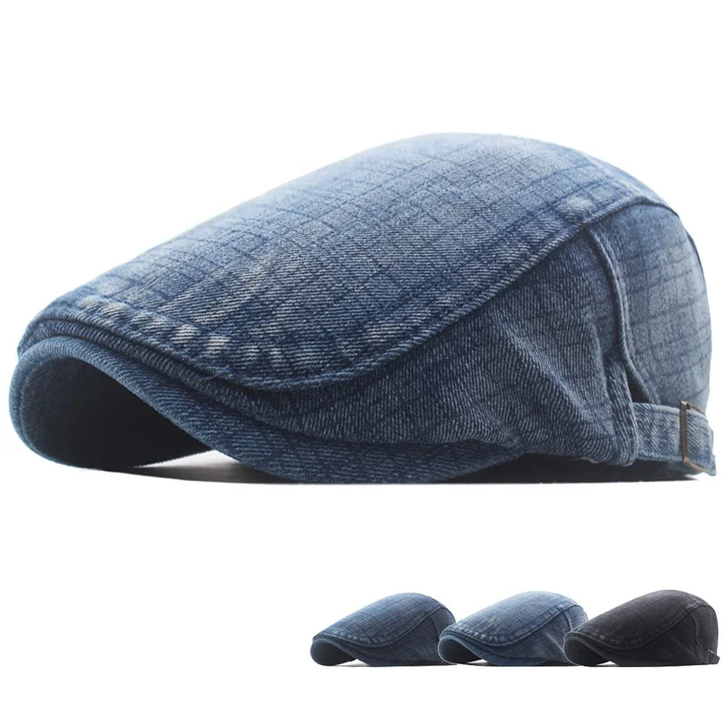 Wholesale Winter Vintage British Style Plaid Men Beret Cap Hat  Unisex Windbreak Warm Newsboy Ivy Cap