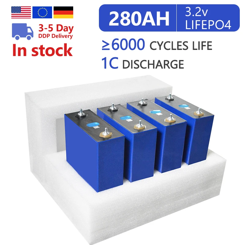 Европейские запасы LF280K 280AH класс A Lifepo4 аккумуляторная батарея призматическая 3 2 В 280Ah для системы хранения солнечной энергии
