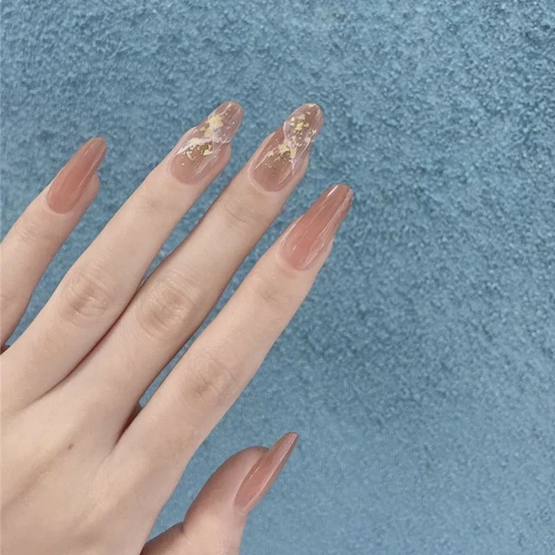 goods in stock false nails nude press on nails designs  good quality press on nails box package