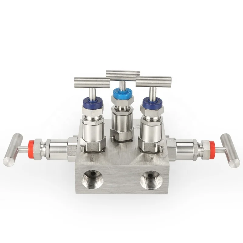 Double block & bleed T Type Instruments  for Pressure Transmittes Isolation Five Valve Manifolds With Bleed  5  Valve Manifolds