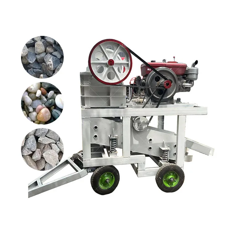 Mini Mobile Small Jaw Crusher Crushing Plant Jaw Crusher Engine Crusher for Sale Stone Machinery Engines Turkey Crushing Machine