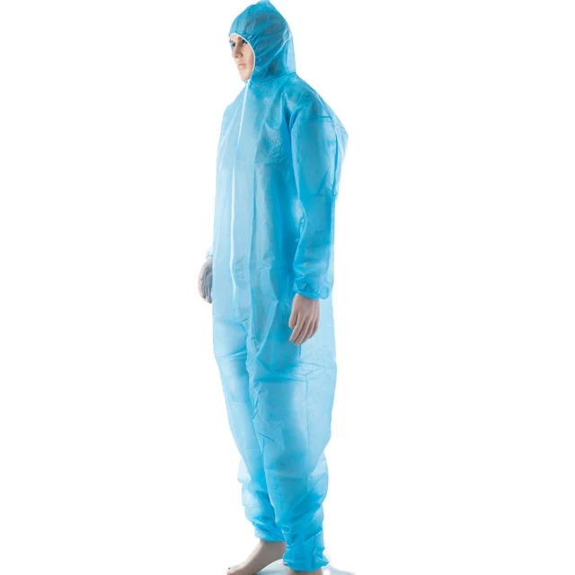 Одноразовый защитный комбинезон, упакованный безопасный медицинский пристегивающийся капюшон