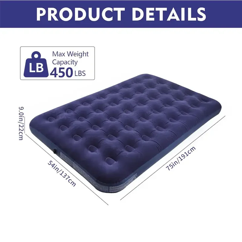 Explosive Models Eco-friendly PVC Fabric 40 Coil Beam Inflatable Air Mattress with Load-bearing Stability