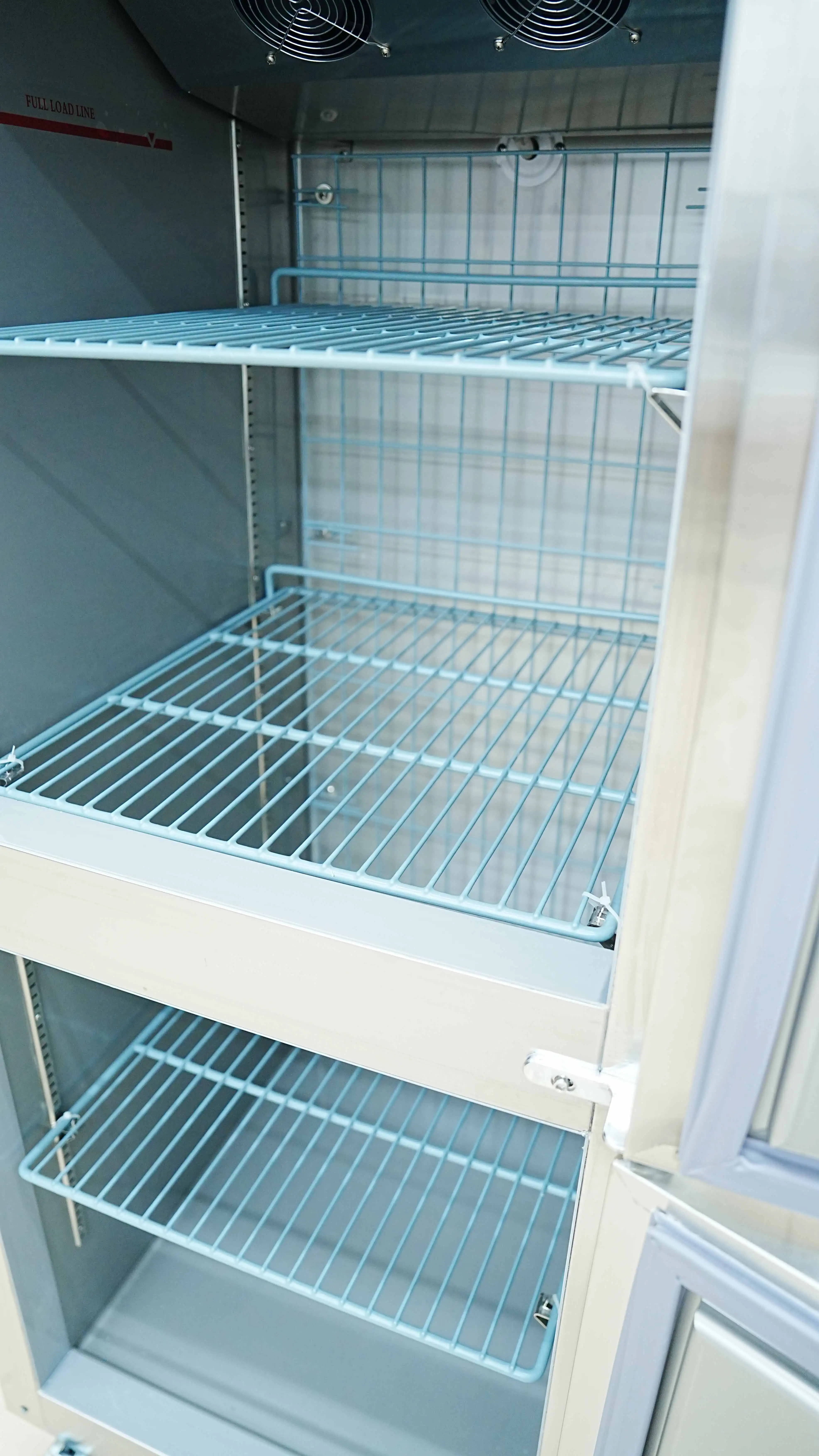 High Efficiency Air Cooling 6 Sliding Doors Energy Saving Upright Chiller Freezer for Restaurant