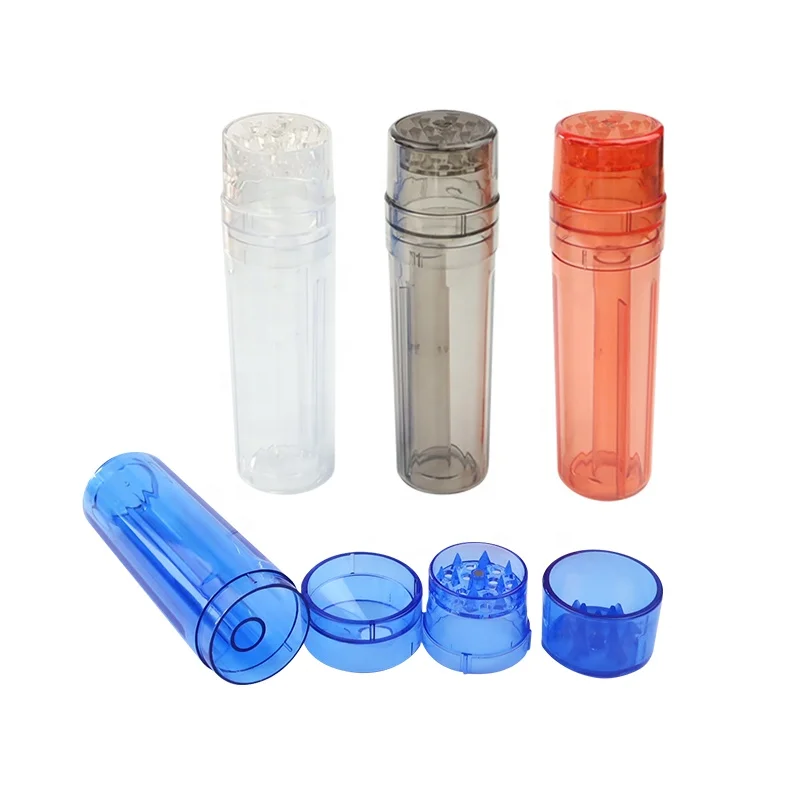 Pocket portable tobacco crusher herb pre roll grinder set smoking accessory