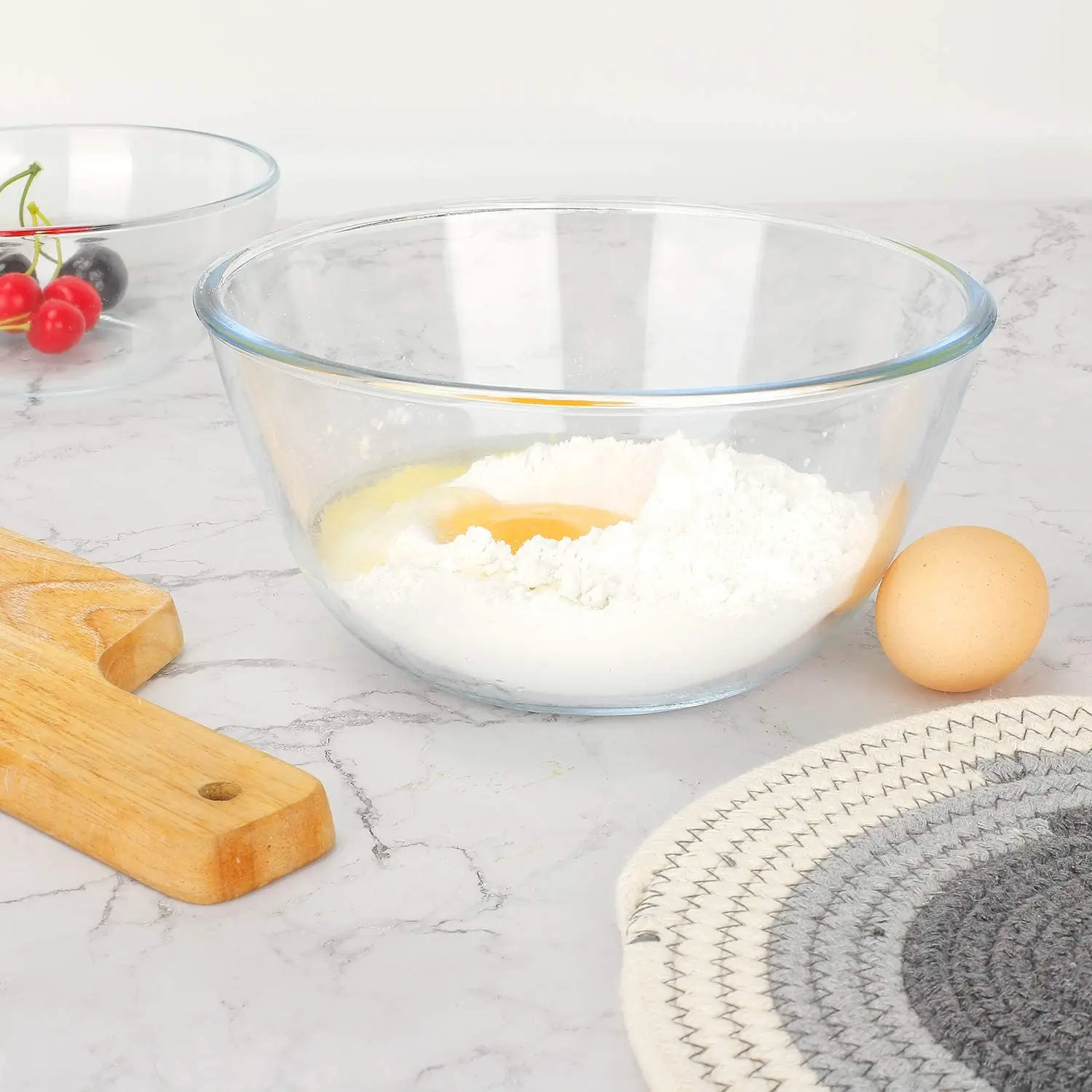 wholesale  best price glass salad bowl with lid set bake tools bowls fruit salad bowl