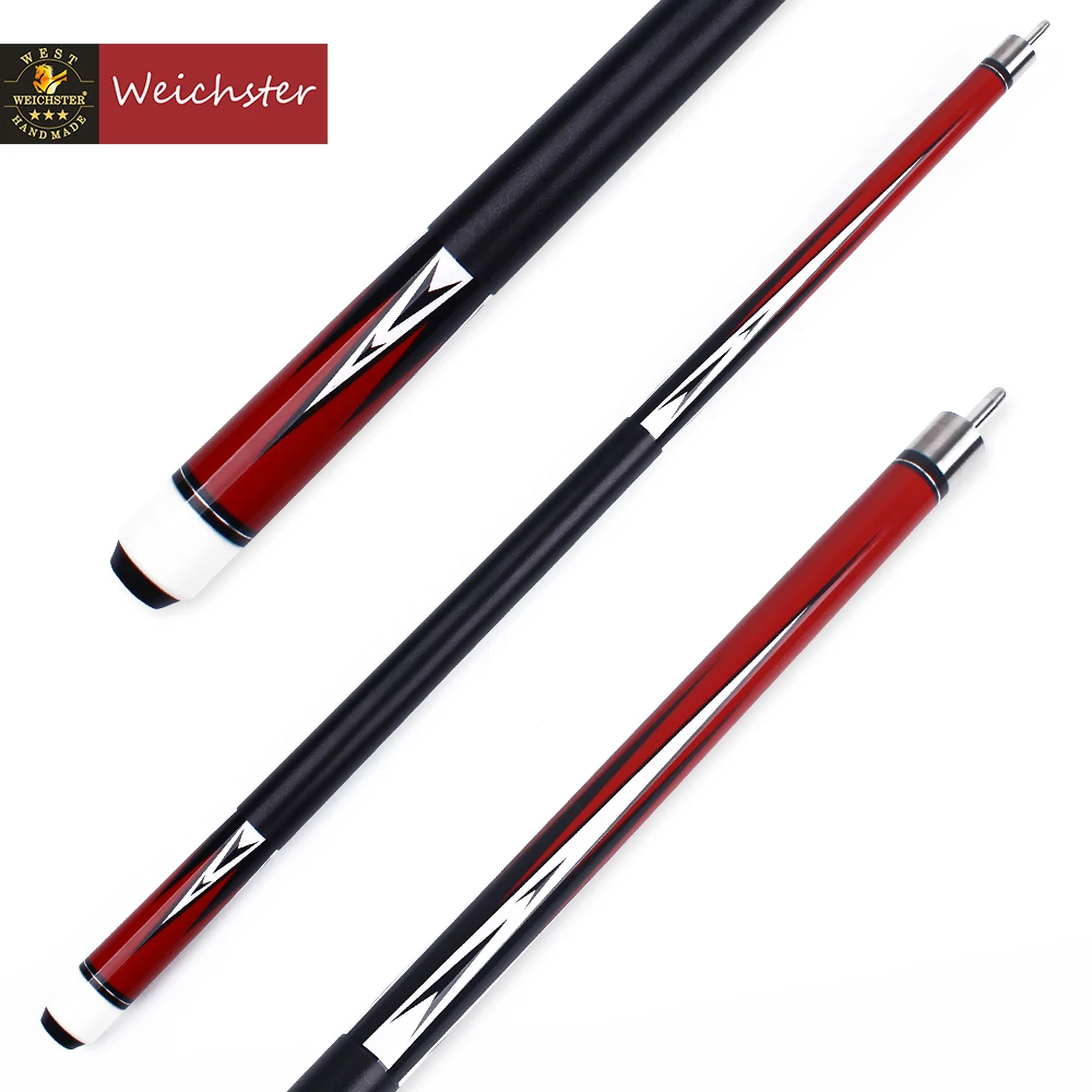 Weichster Maple Wood Shaft Fast Joint 12mm Tip 1/2 Stick Red Billiard Pool Cue