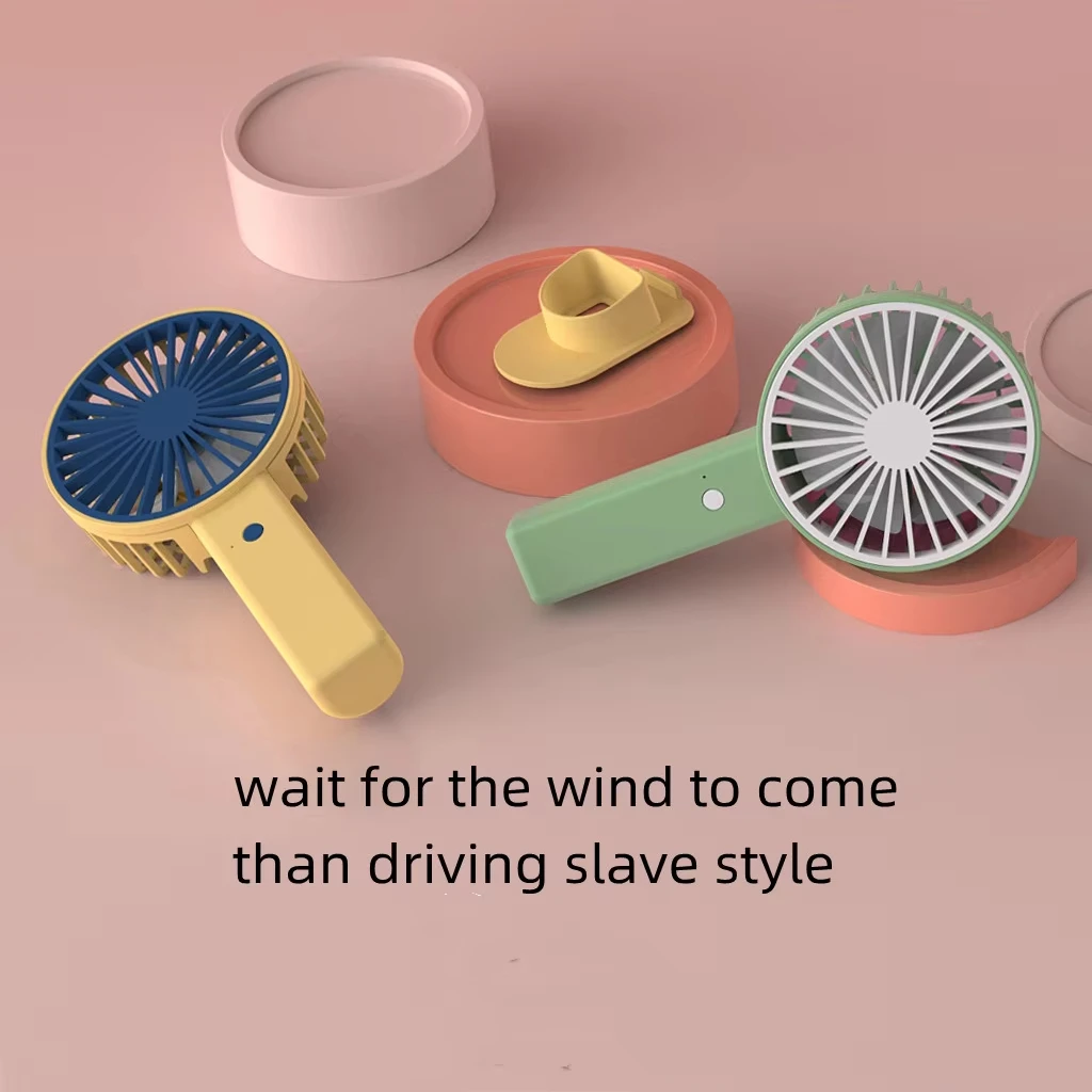 Rechargeable Portable fan USB Desk Powered Small Fan Mini Charging Table Handheld Fan with Base