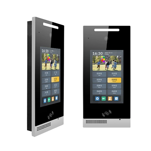 2 Wire Video Intercom Doorphone Visual Interphone Multi Unit 2 Monitors And 1 Door Bell,2wire Video Intercom System