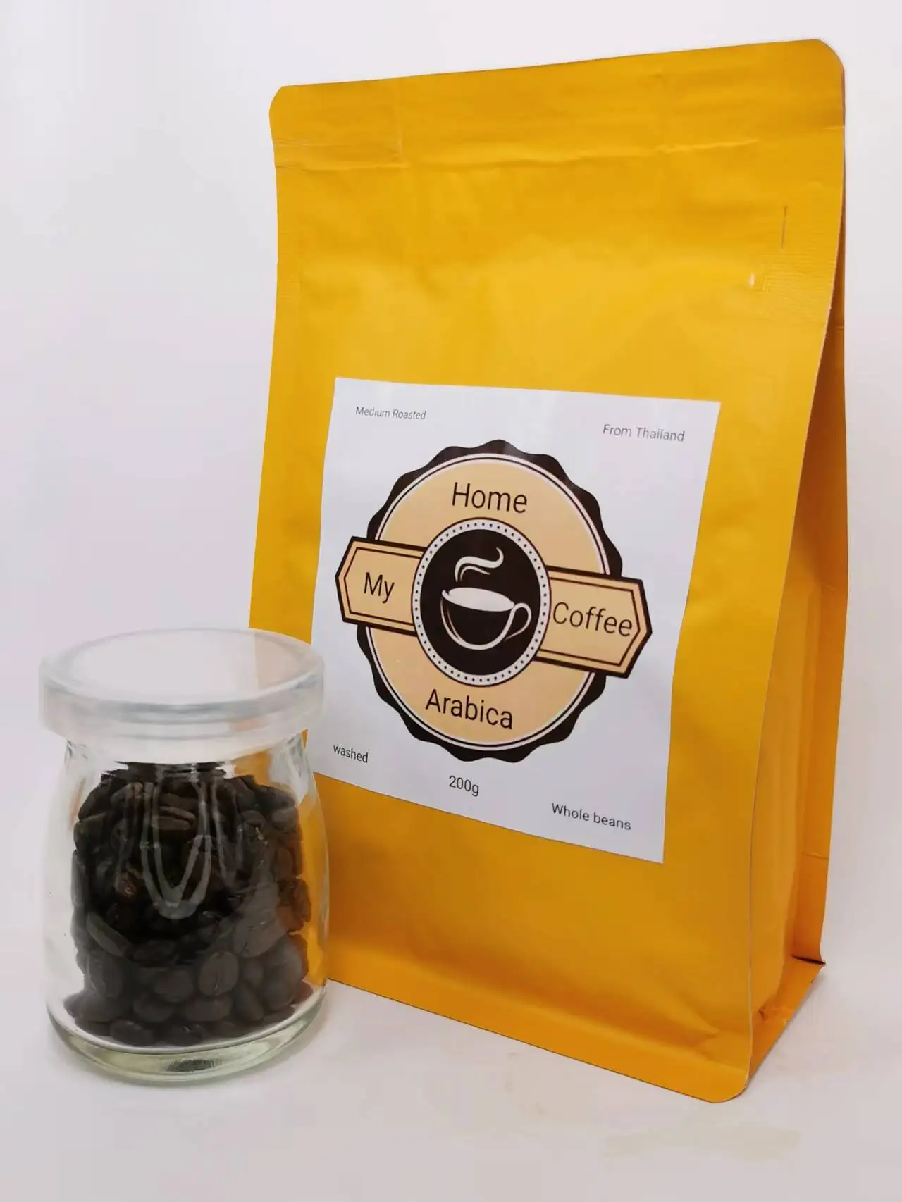 Wholesale Thailand 200G Per Pack Roasted Coffee Beans Coffee Bean Bagging
