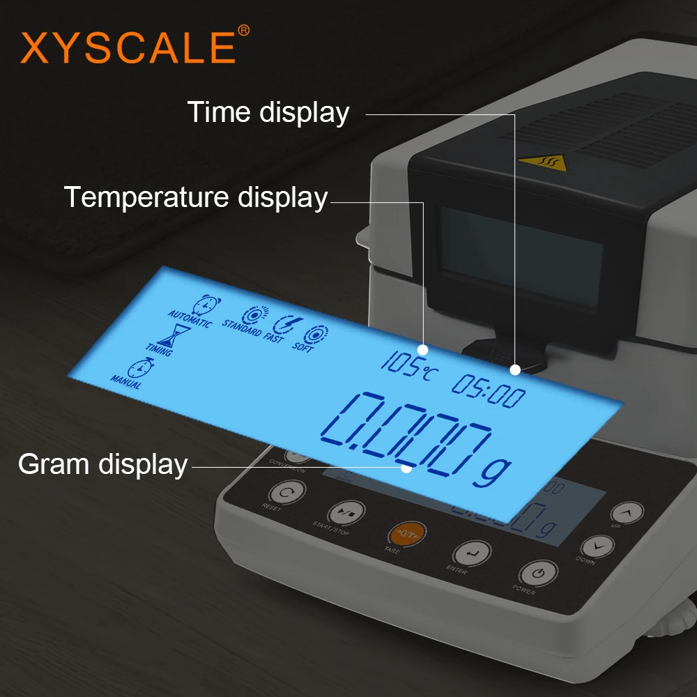 Moisture analyzer 110g 0.002g 2mg with LCD precision laboratory balance weighing electronic scale