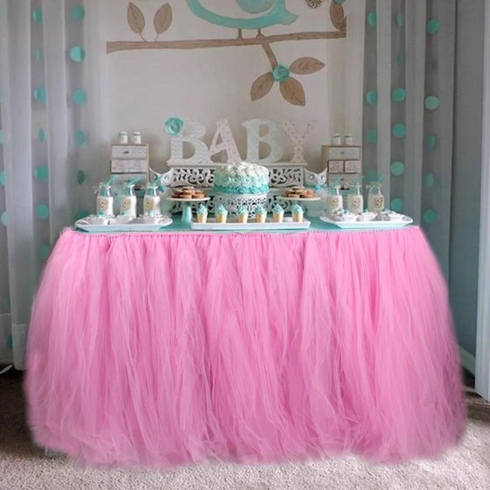  OurWarm Baby Shower сувениры украшение 100x80 см Тюль Юбка для стола DIY Туту посуда юбки; Одежда свадебной