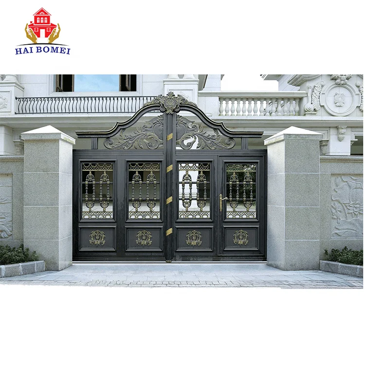 Main entrance cast aluminium craft gate design home outside door house