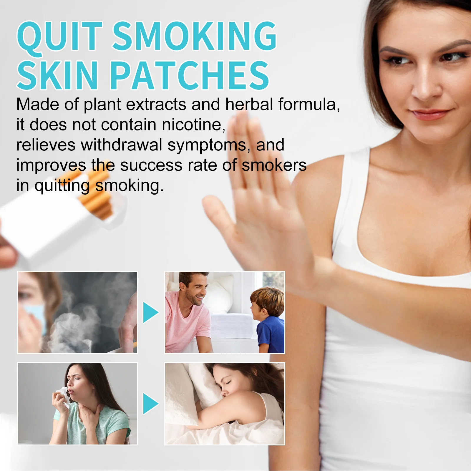 21 mg Chinese Herbal Anti smoking  patches to quit smoker