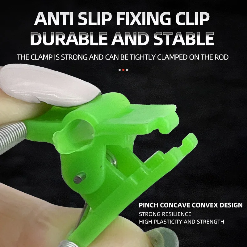 Fishing Alarm Bells LED Night Fishing Rod Clip Tip Bait Alarm Bell With Twin Bells Ring Fishing Accessories