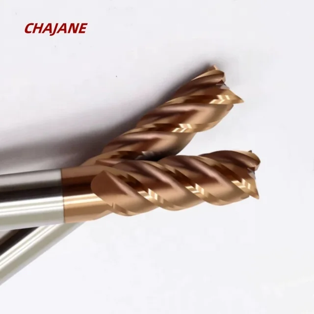 4 Flute Angle radius end mill HRC70tungsten steel R round head knife wood quenched steel heat treatment tempered steel mill