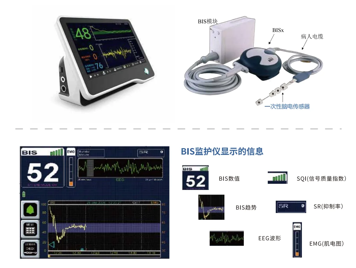 Bis Vista Monitor accessories GE Bis data line bis sensor connection cable adapter cable 1850070 M1206545