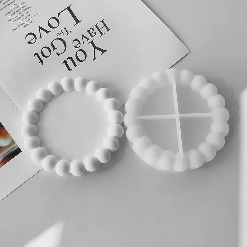 Bubble Round Tray Silicone Mold DIY Crystal Drip Resin Plaster Desktop Decoration Tray
