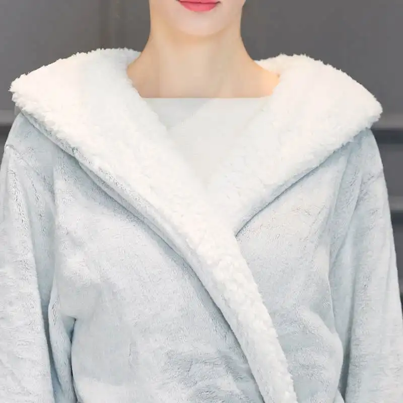 
Wholesale Snap Front Robe The Comfort Choice Ladies Thick Long Dressing Gown Fleece Lined Robe 