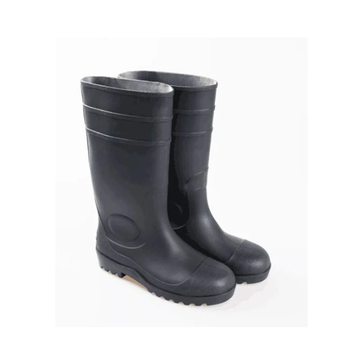 
wholesale oil acid alkali resistant prevent puncture steel toe shoe waterproof safety pvc gum boots 