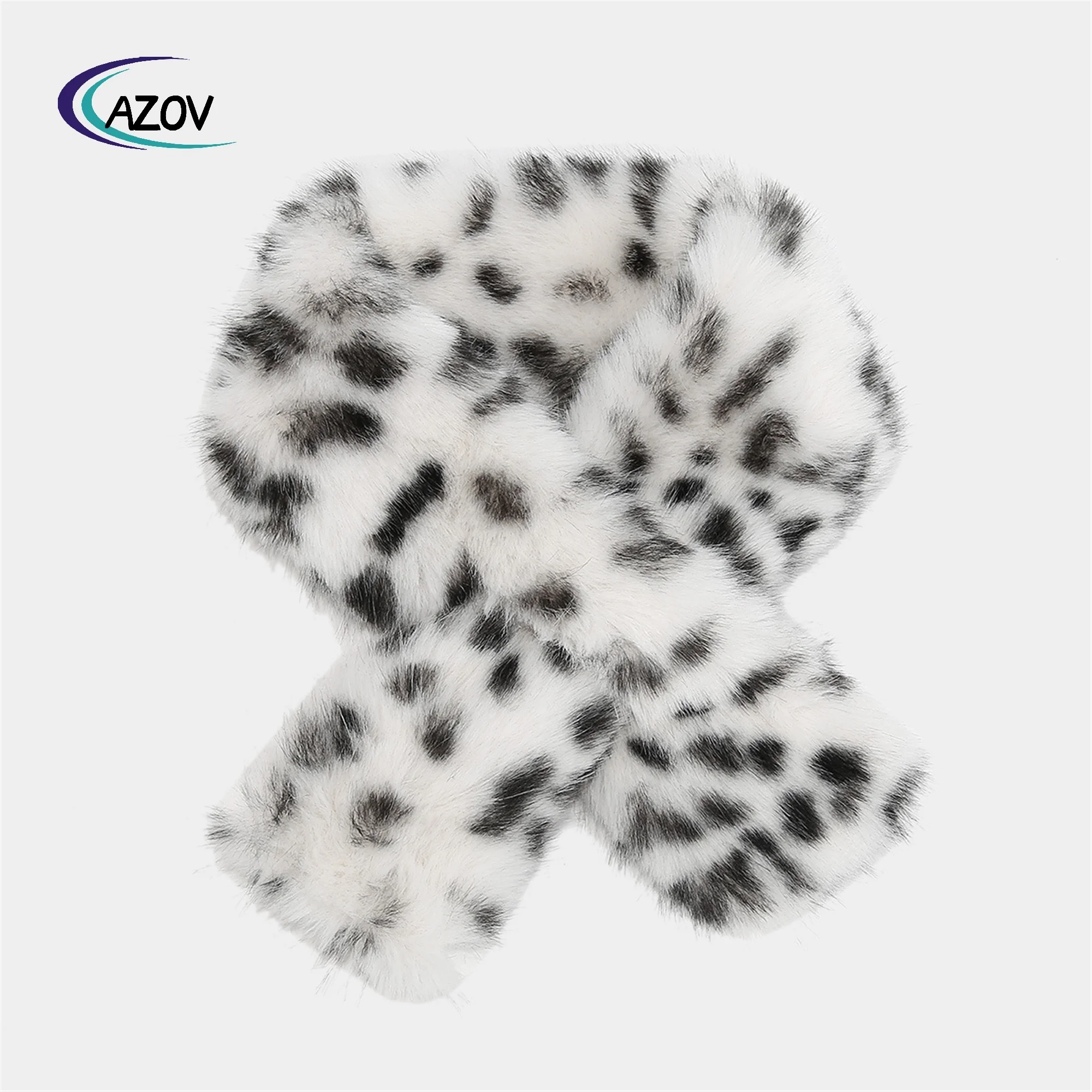 2025 leopard print plush hat face-looking small ladies fashion elegant warm hat scarf suit
