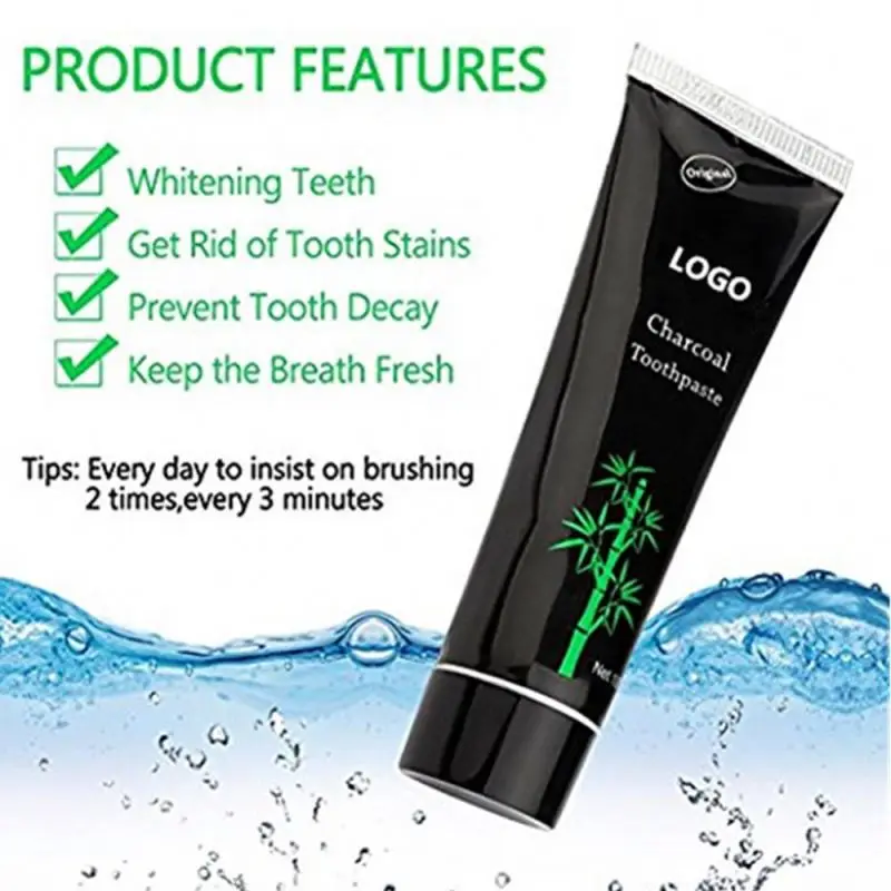 Private Label 100% Natural Activated Bamboo Charcoal Toothpaste
