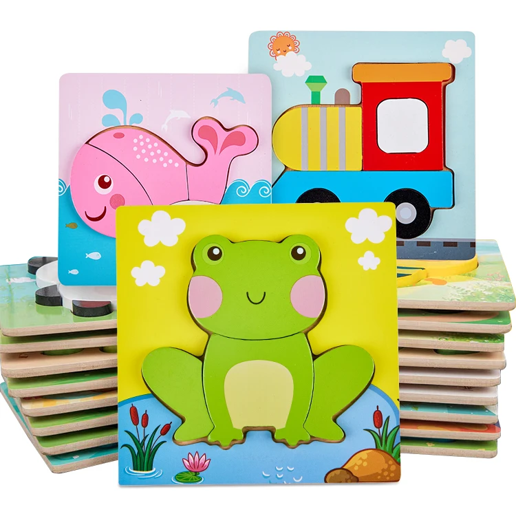 2024 Forest Juguetes Infantil Por Mayor Wooden 3d Montessori Game Children Wood Jigsaw Puzzle Educational Toys