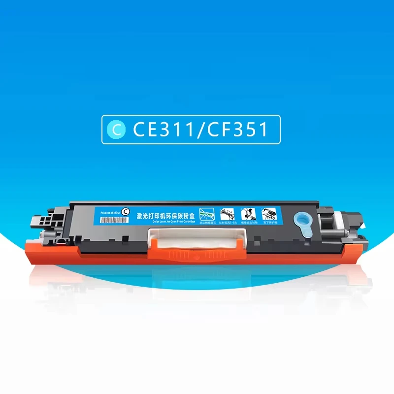 Совместимый картридж с тонером 126A CE310A CE311A CE312A CE313A CF353A чипом переработанный для принтера HP Color CP1025