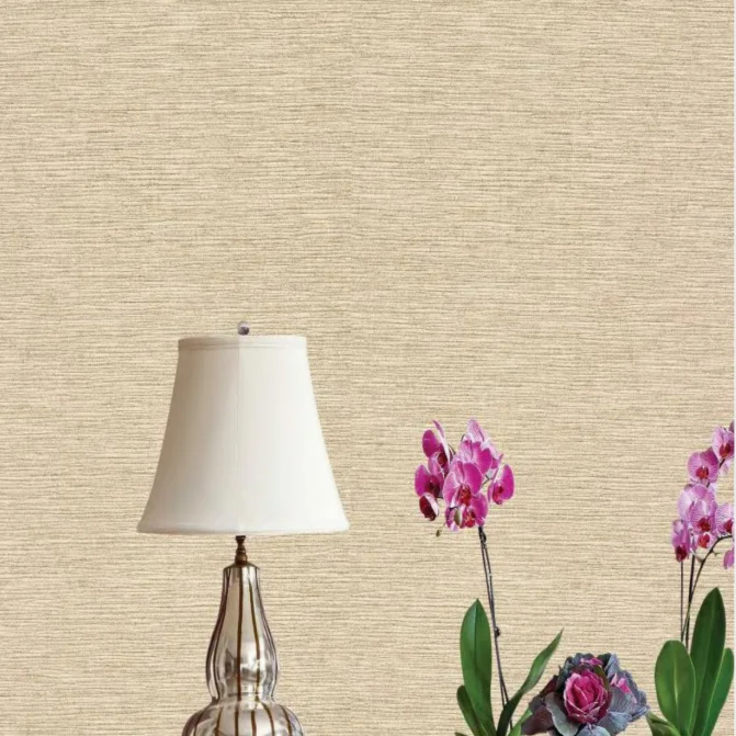 2023 New Collection 15oz Wholesale Fabric Backed Washable Fire retardant Commercial Hotel Project Bedroom Vinyl Wall Cloth Wallc