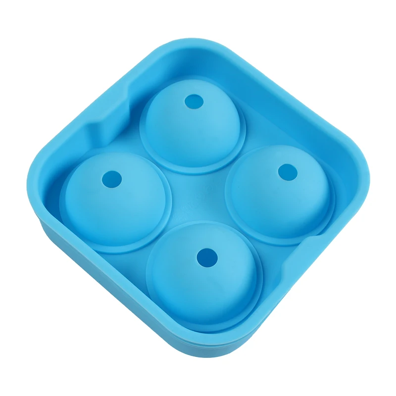 New style large ice cube silicone spherical round ball hockey  ice cube tray silicone