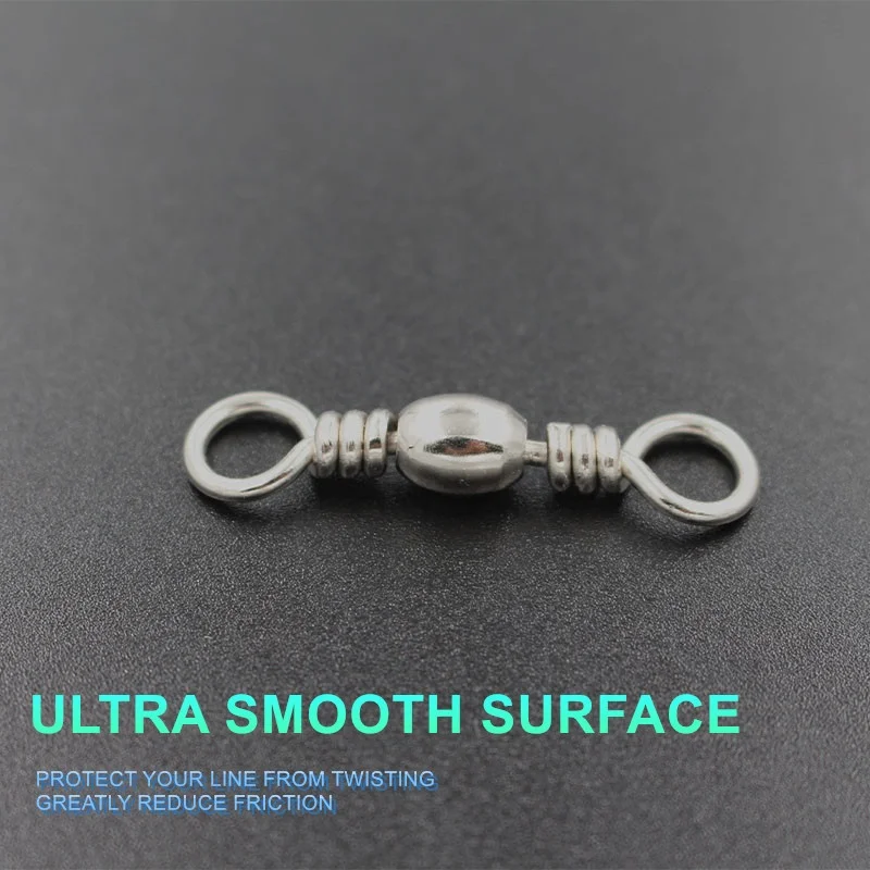 Barrel Swivels Fishing   line Hook Connector  Fishing  Accessories for Saltwater Freshwater  100pcs