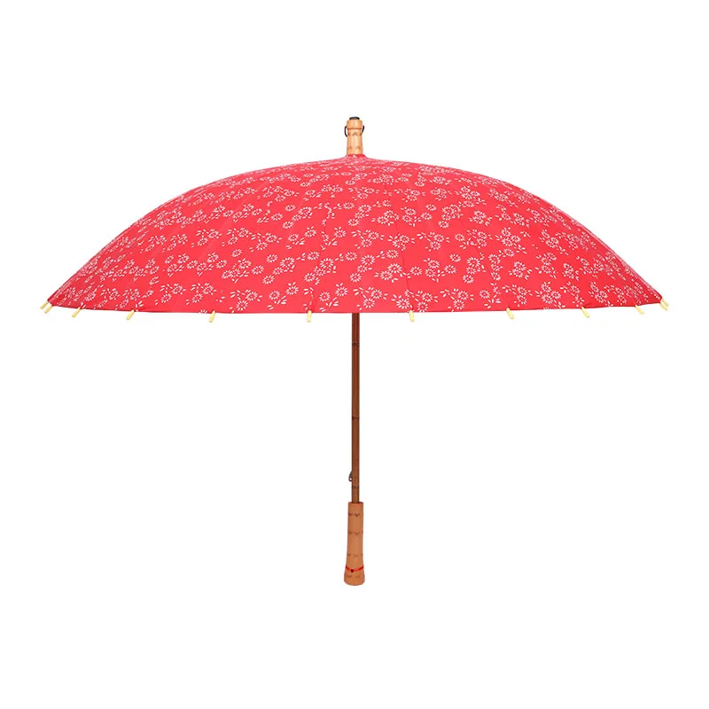 Supplier Factory Customization Custom Chinese China white paper red umbrella style decoration DIY blank bamboo umbrella