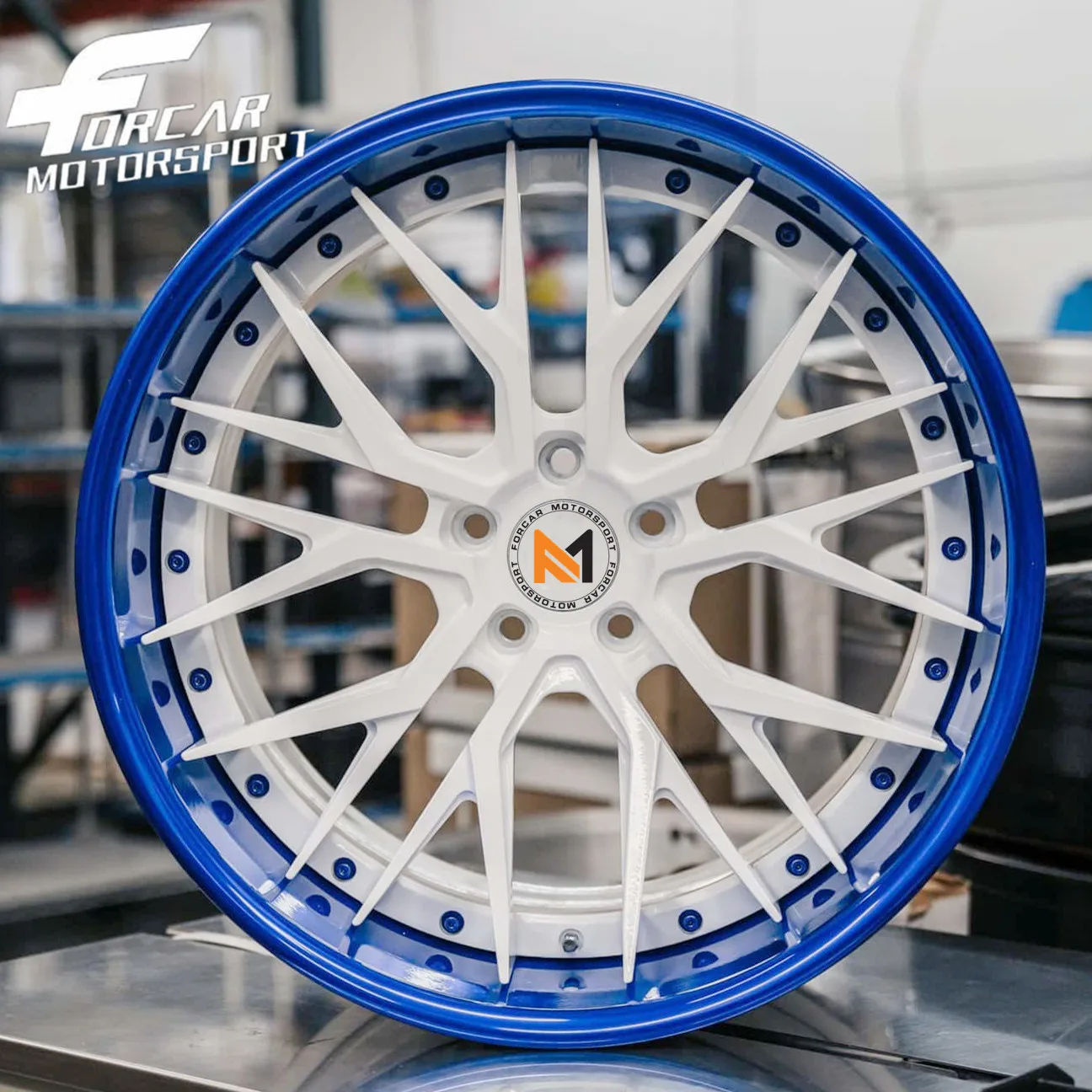 Forcar Famous Two-Pieces Design Aftermarket Silver Center Passenger Car Moderate Price OEM Forged Wheel