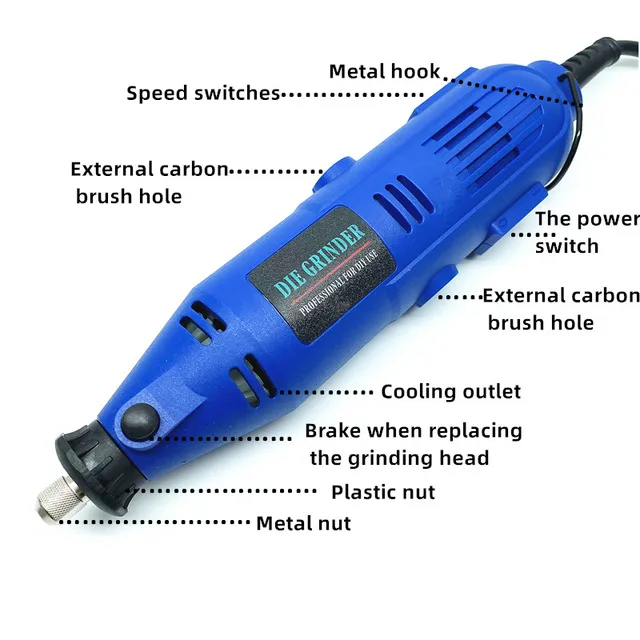 China Factory Sale Die Grinder Rotary Set Mini Hand Tool 130w Electric Air Die Grinder