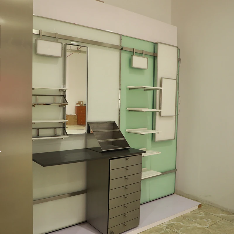 Fashion Cosmetic Shop Interior Design Ideas Skin Care Display Shelves Gondola Display Cosmetic Display Stand
