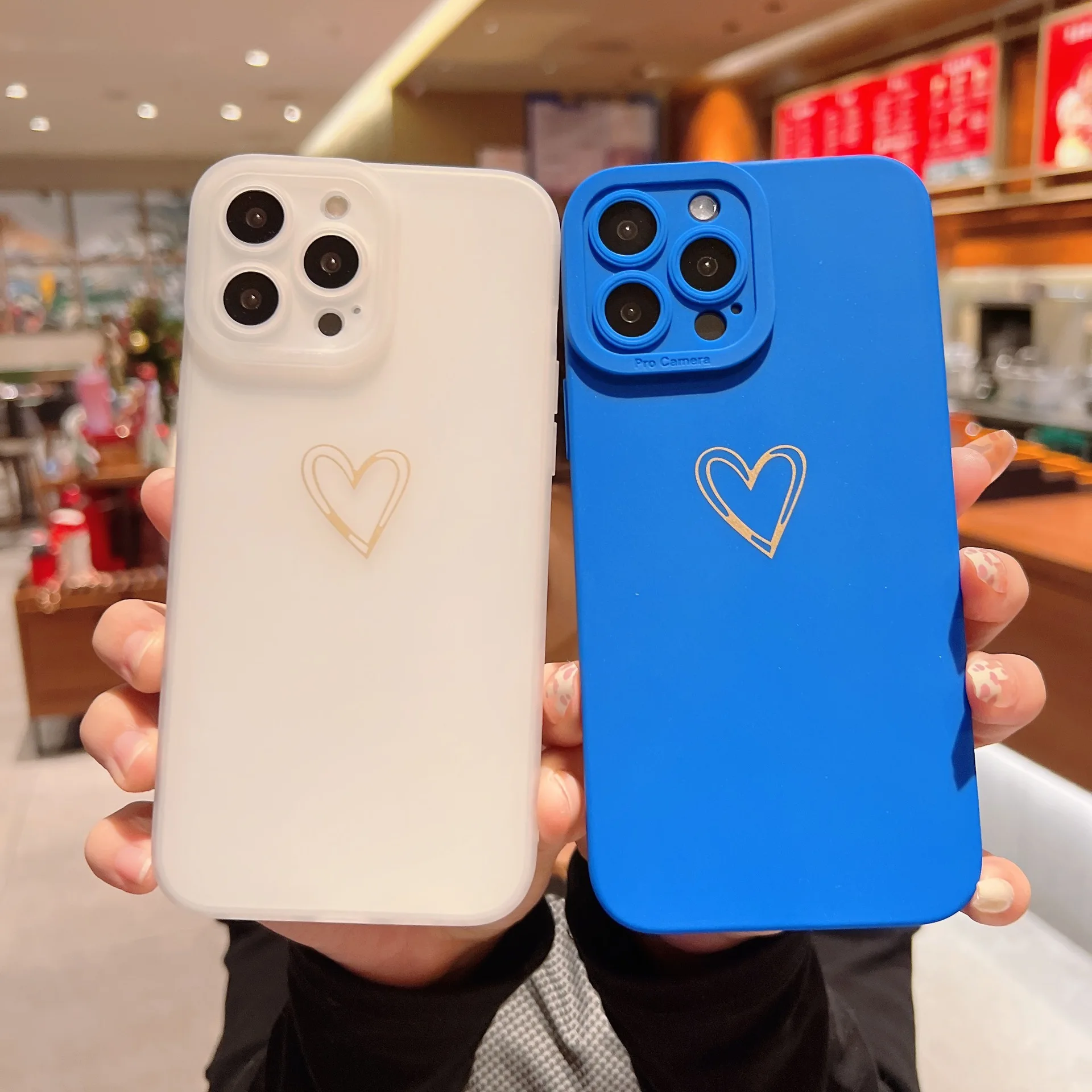 Side love solid color angel eye soft shell phone case for iPhone14 13 12 pro max xs xr 7 8Plus