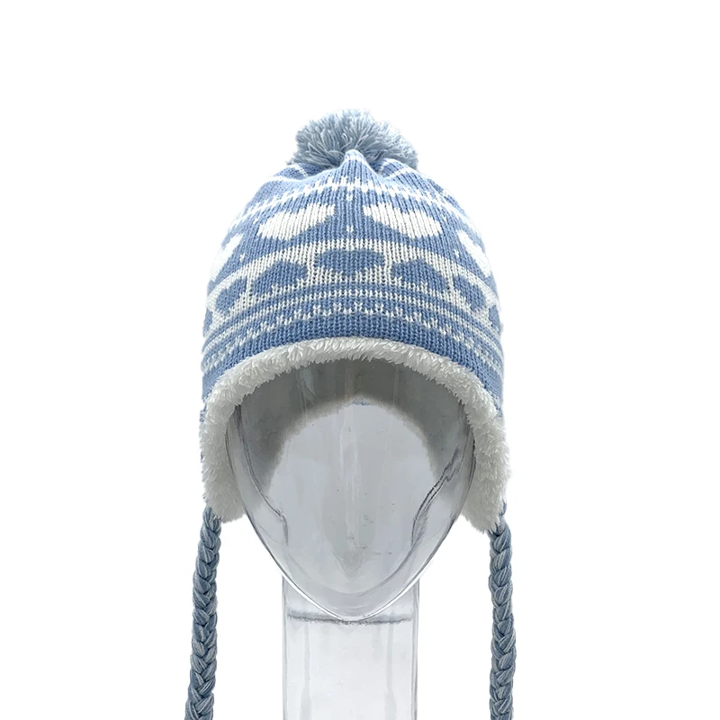 Factory Price Lovely Single Pom Hat Manufacturer Custom Baby Winter Blanks Beanie