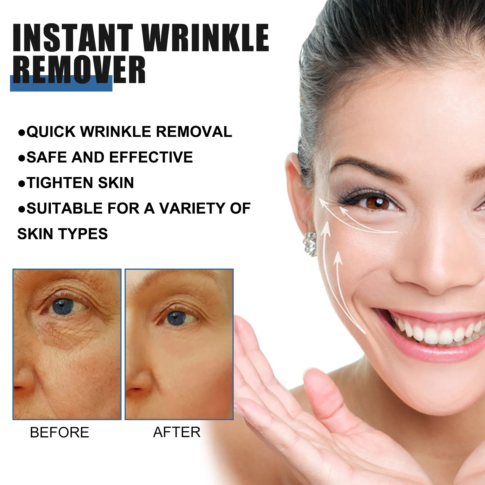 5 Seconds Instant Wrinkles Removal Cream Lifting Firming Anti-aging Improve Puffiness Fade Fine Lines Face Cream