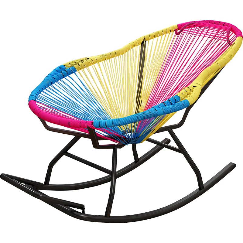 
modern lounge designer rocking leisure rocking chair creative nap recliner color chair summer rattan chair 