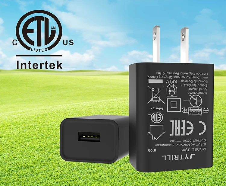 DOE6 ETL GS ERP CE Certification US plug  5V1A universal single usb home travel power adapter wall charger