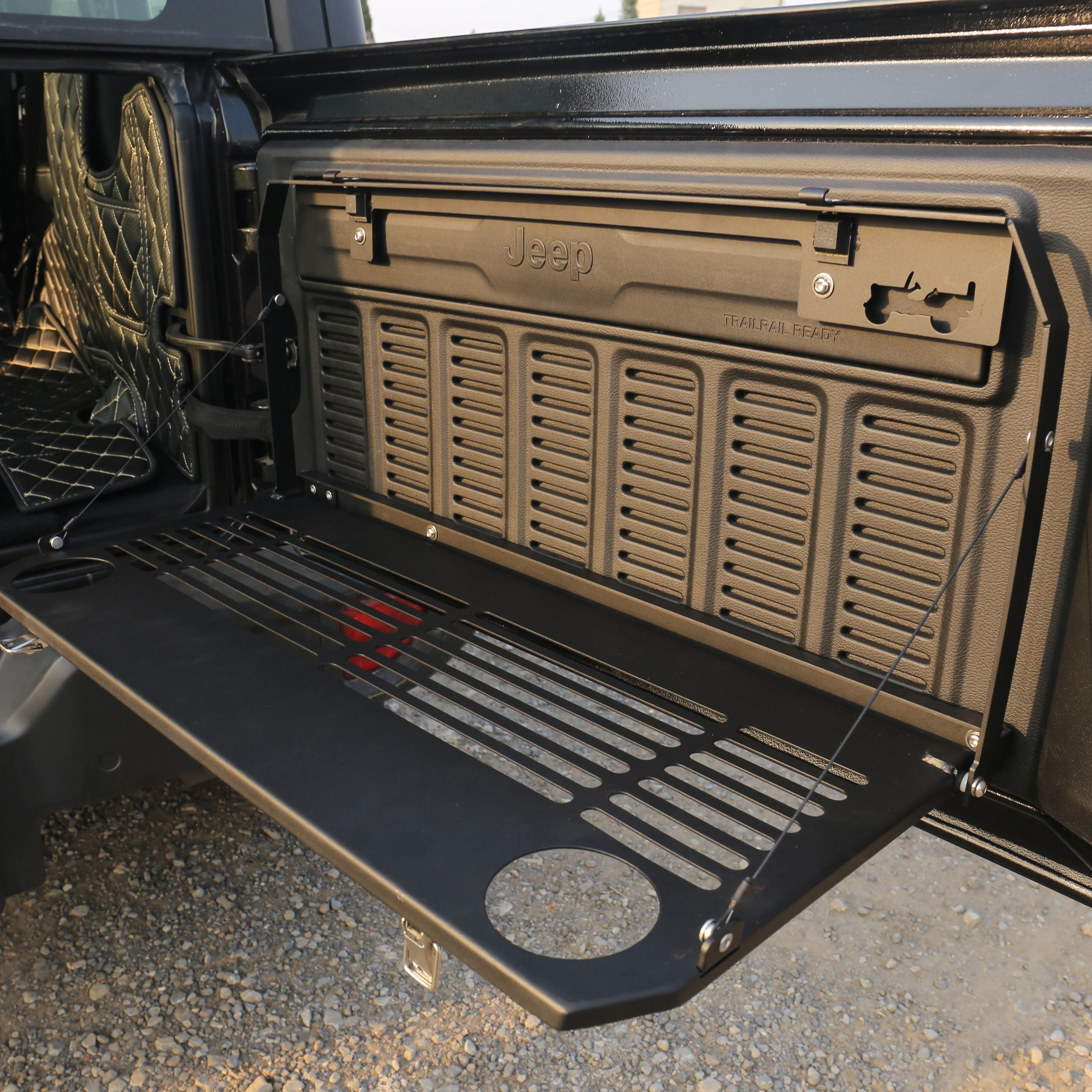 multi-purposr car trunk organizer car folding tables for jeep jl car parts