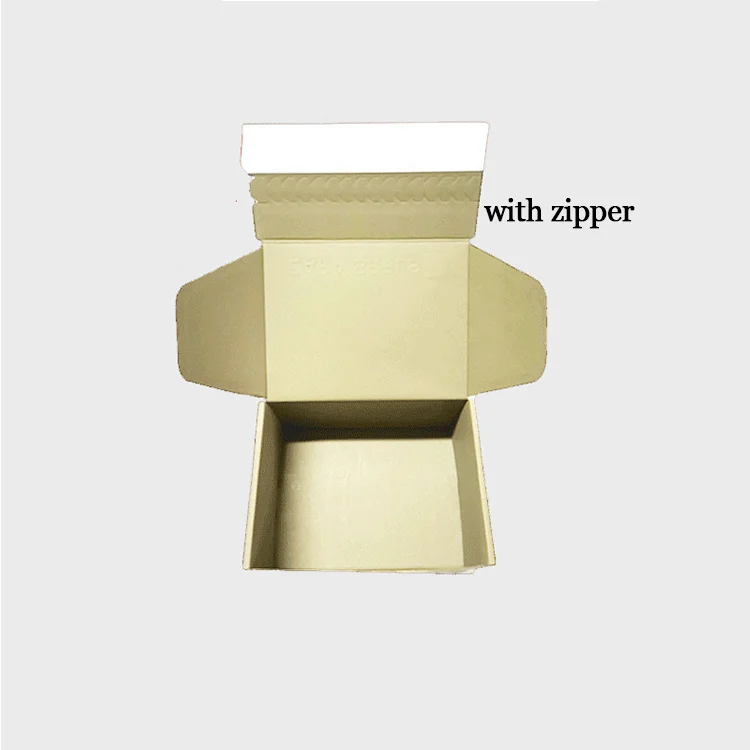 Competitive price tuck top corrugated mailing perforation underwear clothing boxes mexico with self adhesives and tear strip