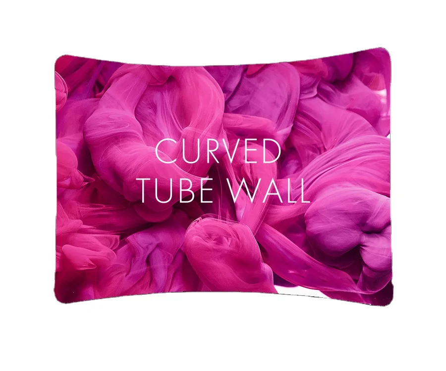 Portable Exhibition Booth Wall Banner Stand Straight Backdrop Tension Fabric Pop Up Display For Trade Show