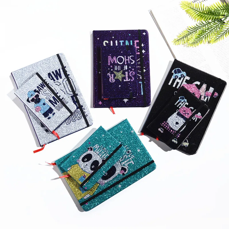 Блокнот с изображением милой панды медведя и собаки