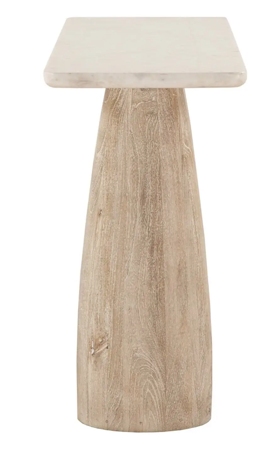 Полированный Золотой PVD с покрытием St Laurent Noir мраморный консольный стол