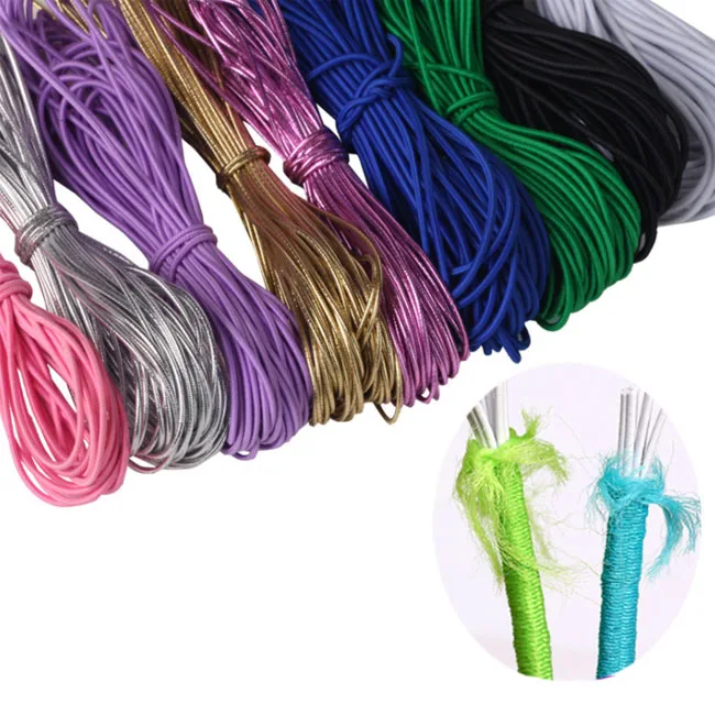  Factory Price Wholesale 2mm Colorful High-Quality Round Elastic Band Rope
