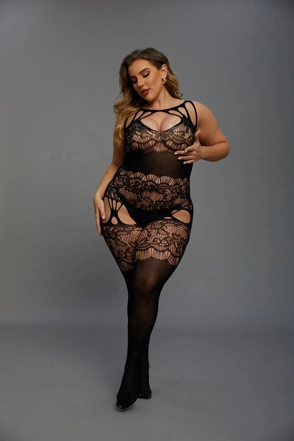 VAQUA Factory supply Best sale women bodystocking plus size queensize bodysuit