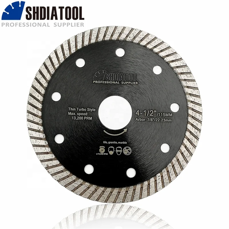105/115/125mm Hot Pressed Super Thin Turbo Diamond Circular Saw Blade Cutting Disc for Tile Porcelain Granite