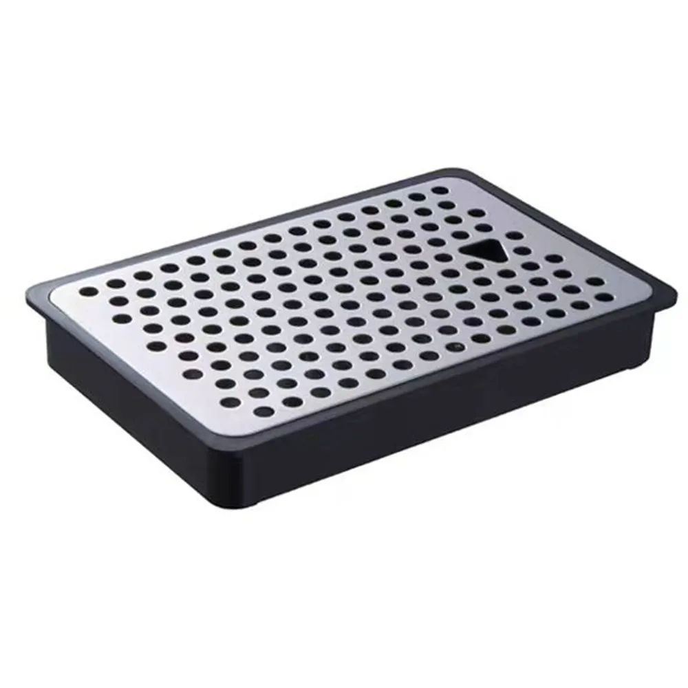 23*15*3.2 cm stainless plastic  black mini drip tray for  Seltzer Beer coffee